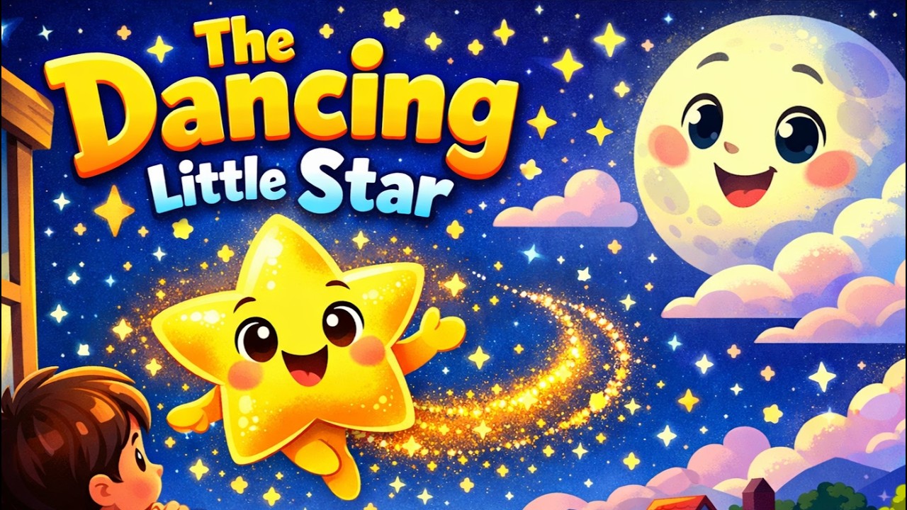 The Dancing Little Star | Fun Rhyming Kids Song 🌙✨