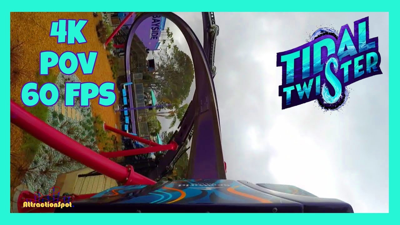 Tidal Twister On-ride Mounted (4K POV) 60 FPS SeaWorld San Diego