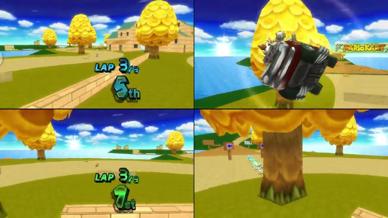 Mario Kart Wii Custom Tracks (Wiimms) ✦ 4 Players #842 (3 Tracks) 150cc
