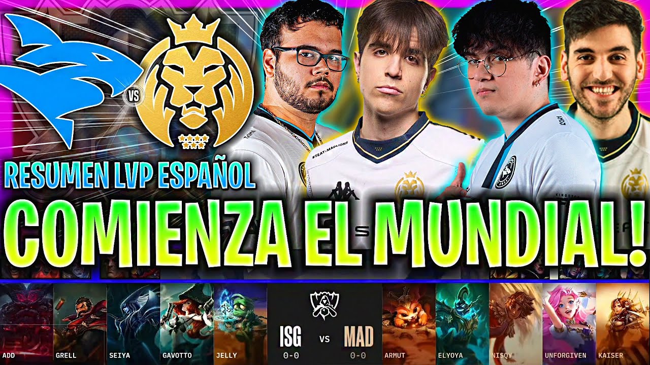 COMIENZA EL MUNDIAL CON ISURUS! | ISG vs MAD RESUMEN WORLDS PLAY IN 2022 LVP ESPAÑOL MUNDIAL LOL