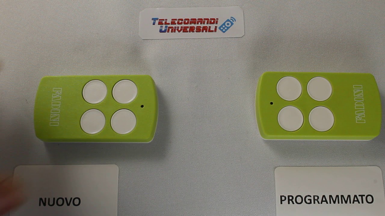 Come Programmare un telecomando Fadini VIX-53 con l'autoapprendimento tra trasmettitori