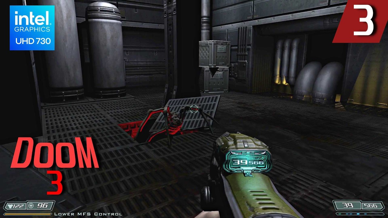 DOOM-3 BFG EDITION GAMEPLAY- PART 3.-- NEW MONSTER SPIDER kill FHD 60fps.