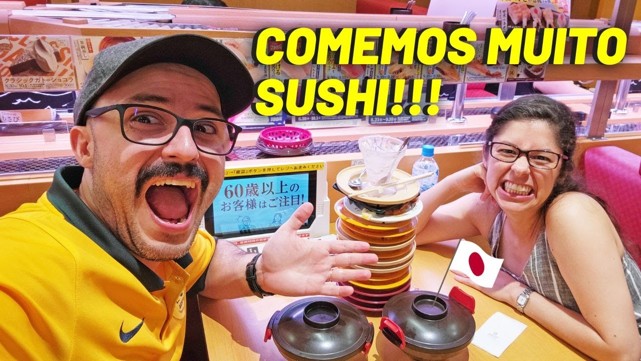 COMENDO TUDO NO SUSHI DE ESTEIRA EM TÓQUIO!! | SUSHIRO EM AKIHABARA