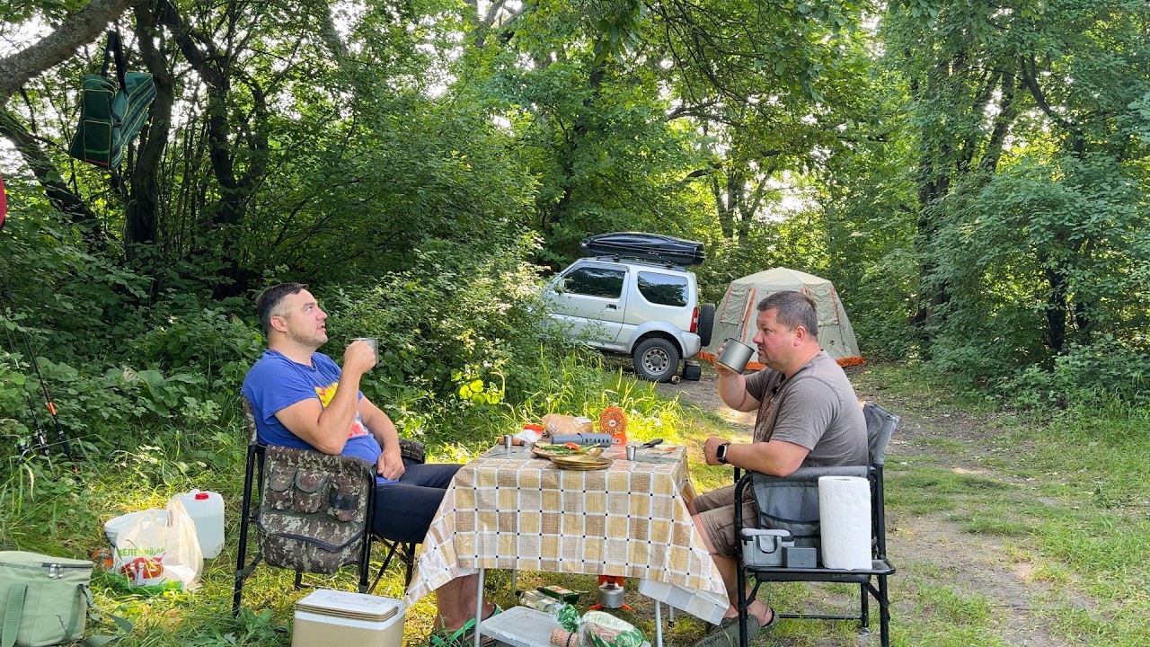 🐠🐟 ДВЕ НОЧЕВКИ на РЕКЕ в ЖАРУ / СПИНИНГИ / ЖЕРЛИЦЫ / УТКА в ПИВЕ / СЕВЕРСКИЙ ДОНЕЦ 2025 🐠🐟