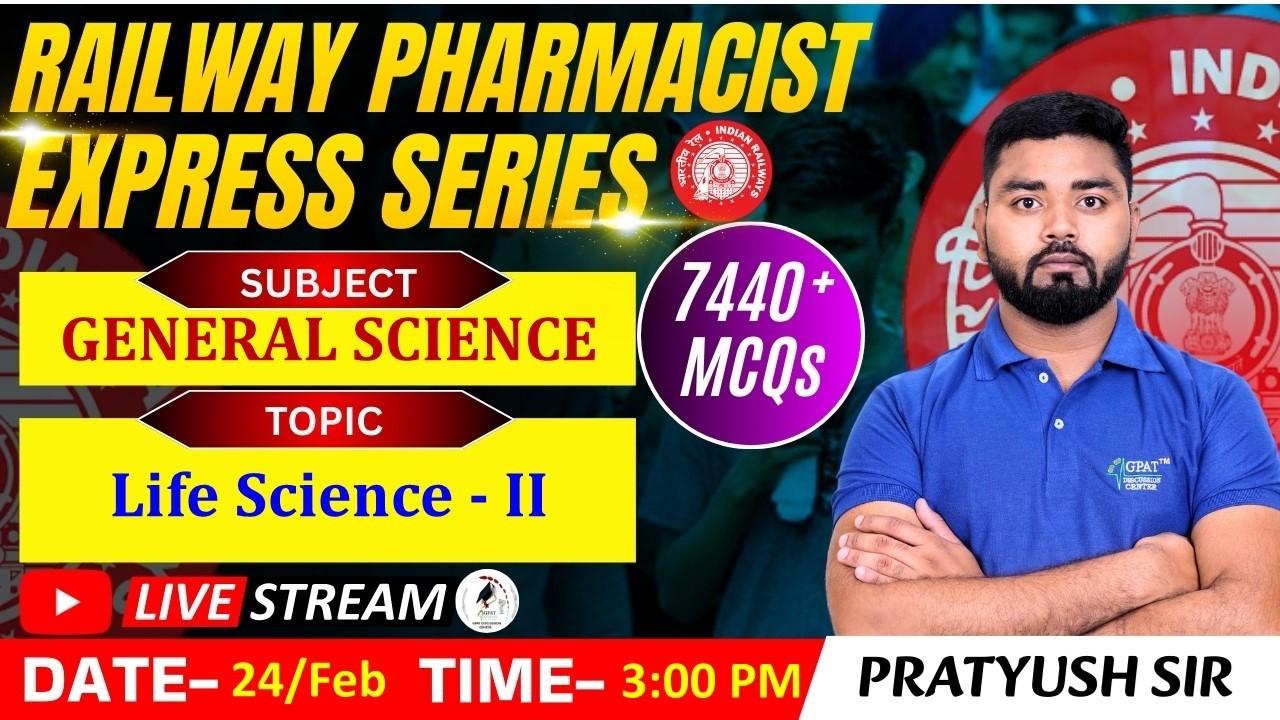 L- 133 | Life Science- II- General Science | RAILWAY(RRB) PHARMACIST 7440+ MCQ
