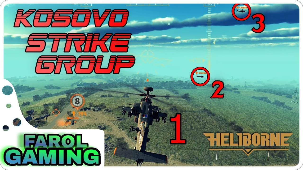 Heliborne - Three AH-64D (Crossbow) Together! │Kosovo Hard Preset │CO-OP