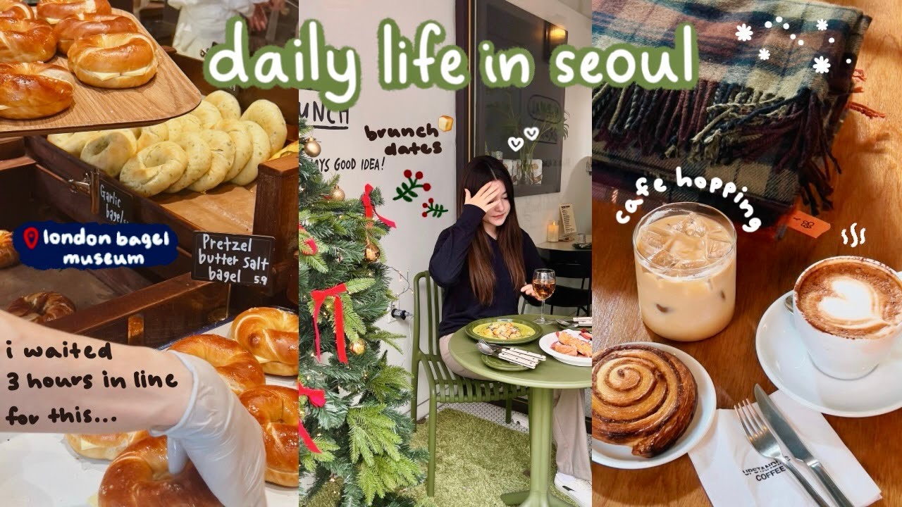 cafe hopping in seoul 🥯 (bagel museum, lattes), socializing as an introvert, what i eat, daily life