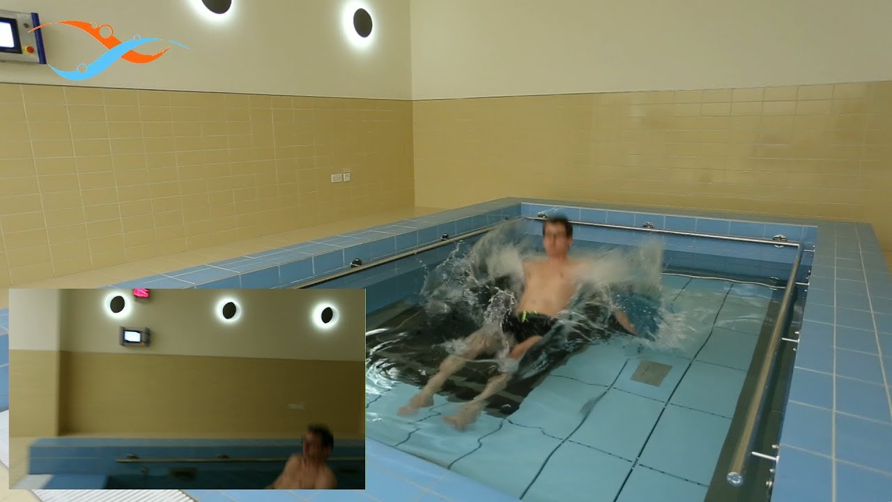 EWAC Medical - Practical test safe exercise environment on a movable swimming pool floor