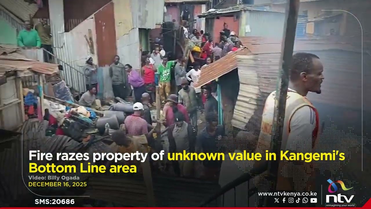 Fire razes property of unknown value in Kangemi's Bottom Line area