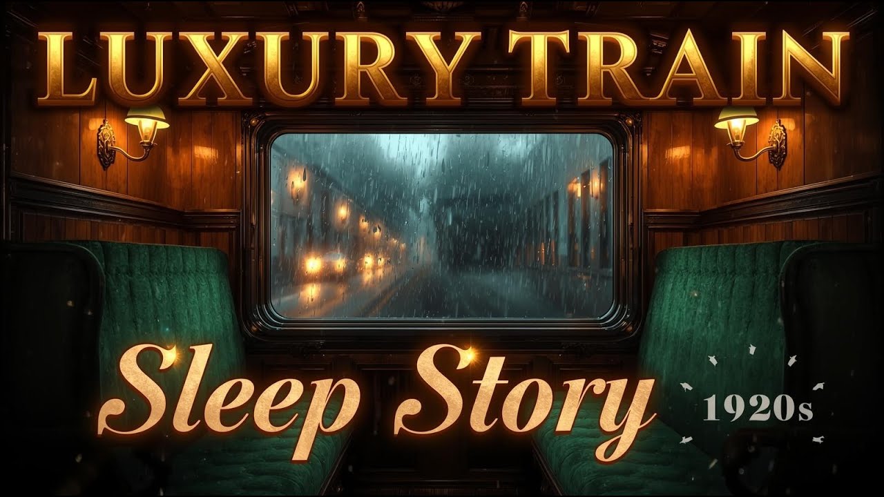 Luxury Orient Express Sleep Story | 1920s Train Journey in Rain