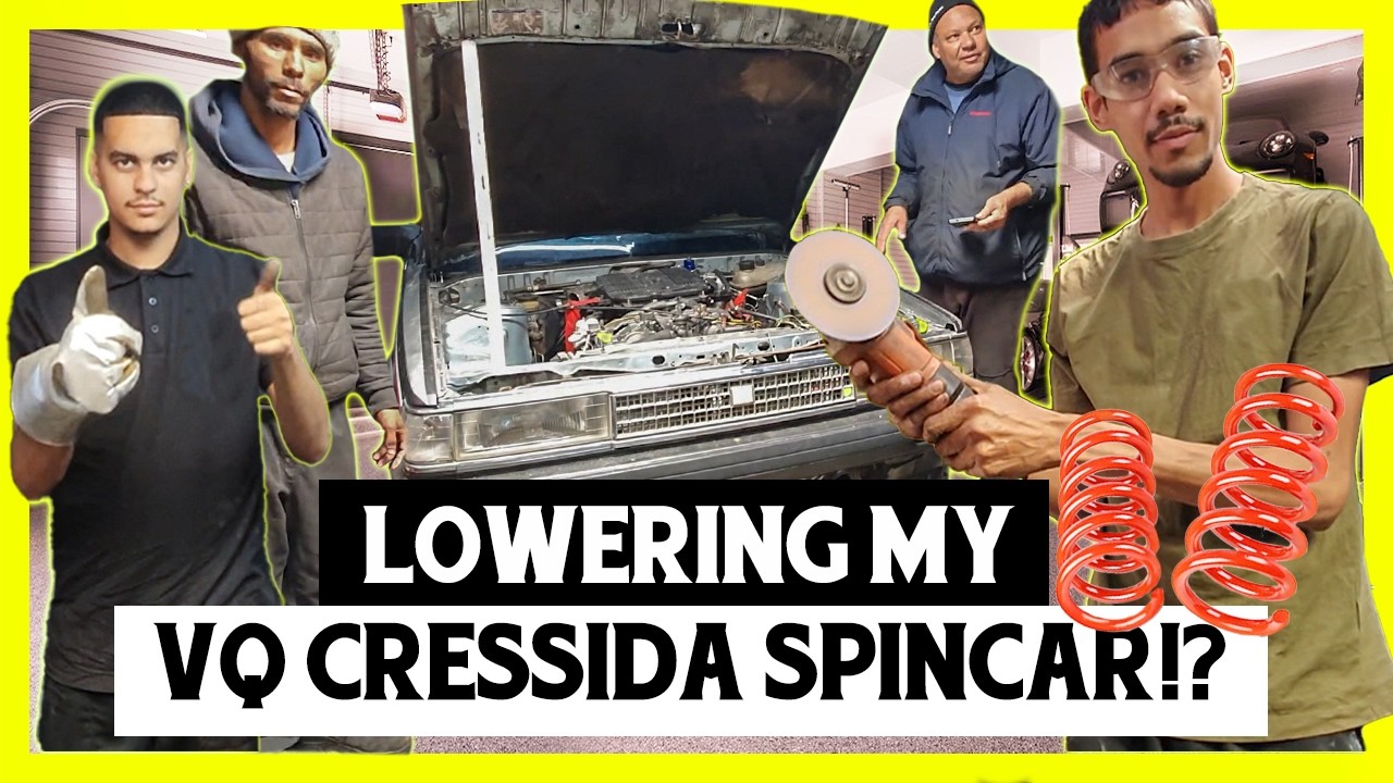 LOWERING The Suspension of The VQ Swap CRESSIDA with an ANGLE GRINDER! | VQ Cressida Build Update