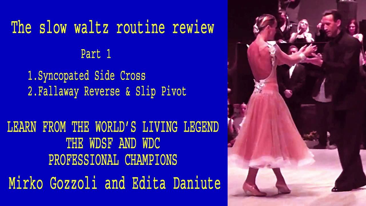 How to dance syncopated side cross and fallaway reverse slip pivot in Waltz Part 1
