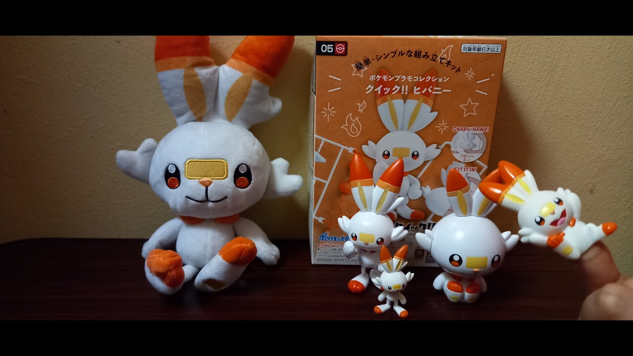 Unboxing Pokémon Bandai Plamo Scorbunny & rest of Scorbunny Gang!