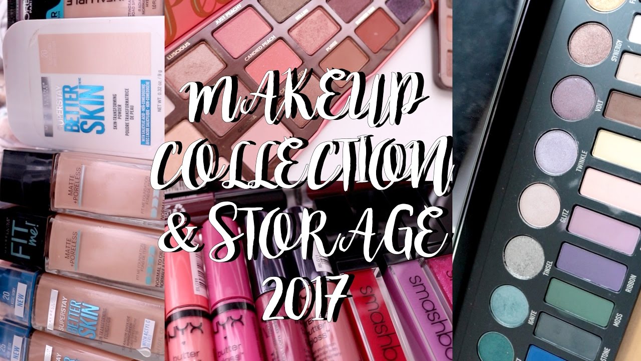 MAKEUP COLLECTION & STORAGE 2017 | JACKIE ANN ♡