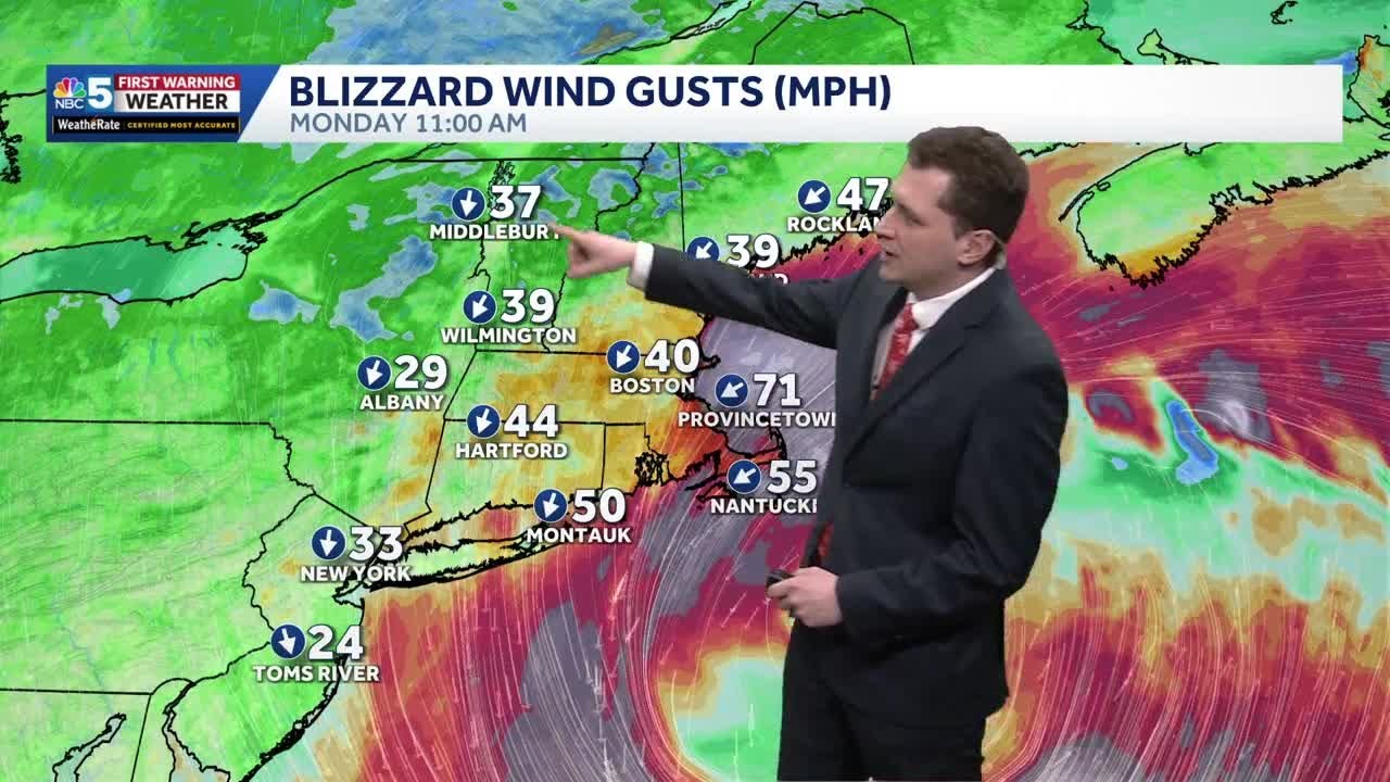 Blizzard brings glancing blow of snow and wind to southern Vermont (2-22-26)