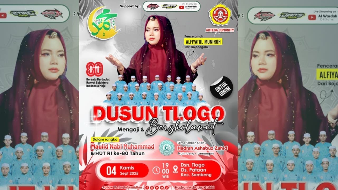 LIVE DUSUN TLOGO BERSHOLAWAT BERSAMA NING ALFIYATUL MUNIROH & HADRAH ASHABUZ ZAHID NGIMBANG LAMONGAN