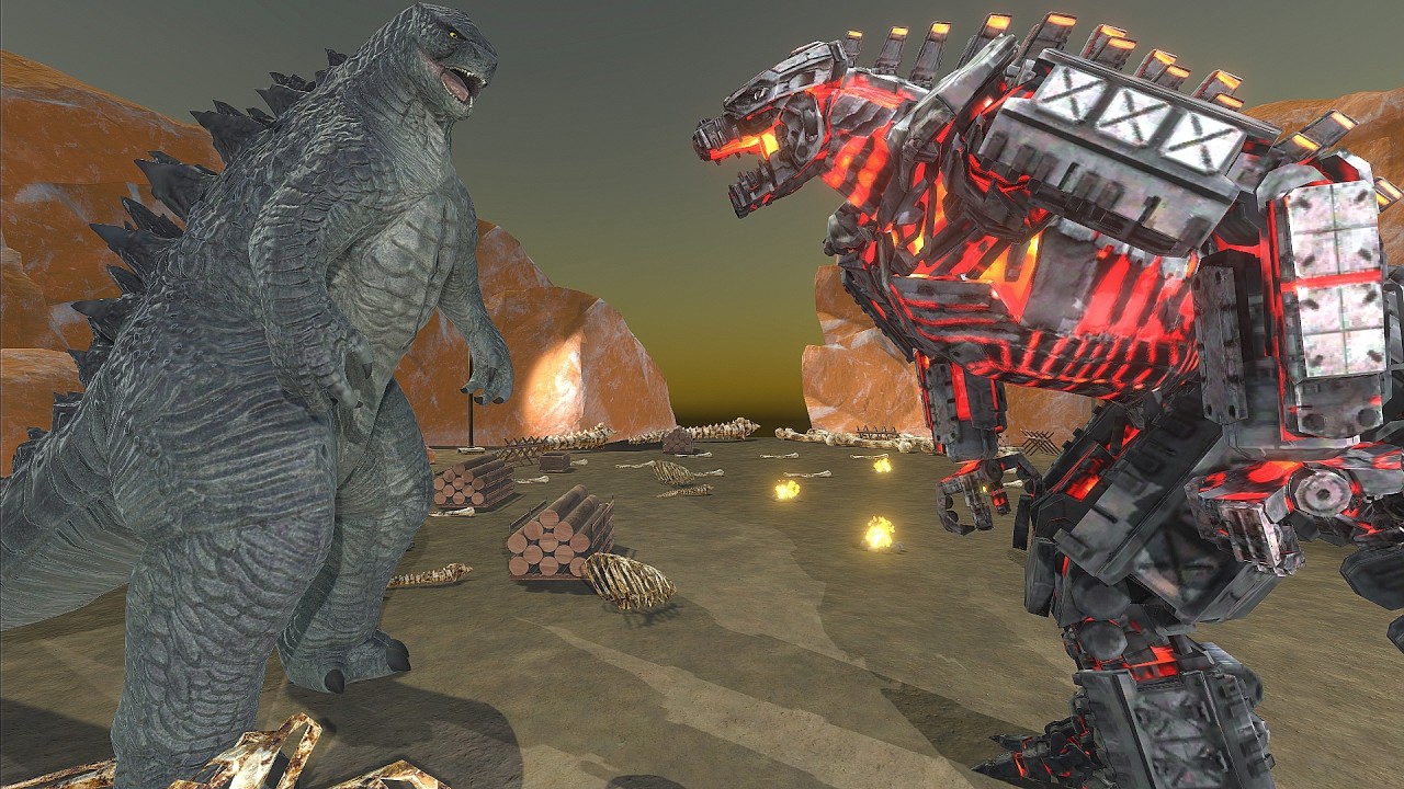 New Godzilla 2014 Cave Expedition to Mechagodzilla — Animal Revolt Battle Simulator Story