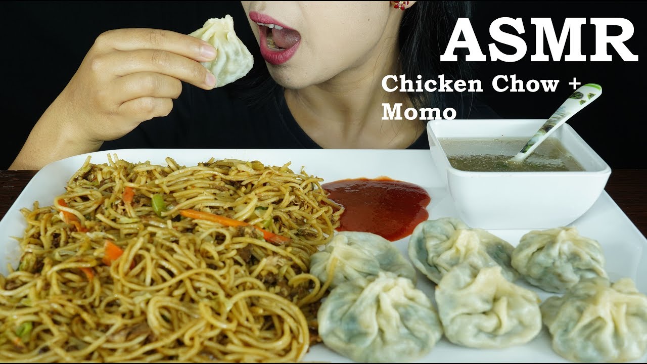 ASMR CHICKEN CHOW + MOMO + SOUP ( EATING SOUNDS) NO TALKING | Mahao ASMR