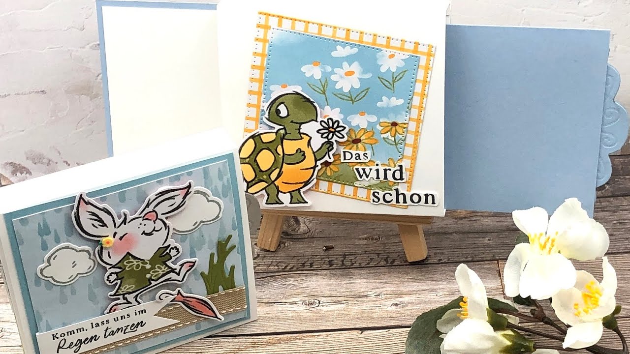 Double-Slider-Box f&uuml;r 4 Schokoriegel basteln mit der Produktreihe Alle Wetter von Stampin`Up!