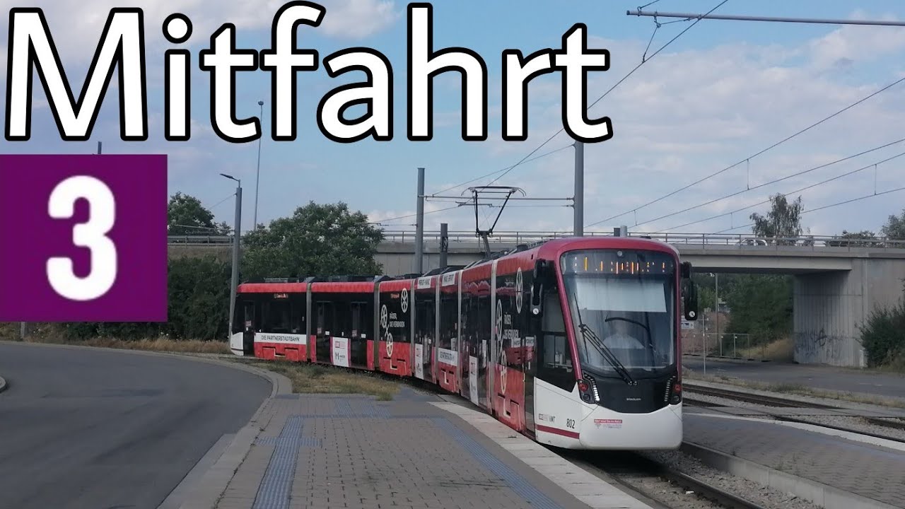 Straßenbahn Erfurt | Mitfahrt | Tramlink | Linie 3 | Urbicher Kreuz - Hauptbahnhof