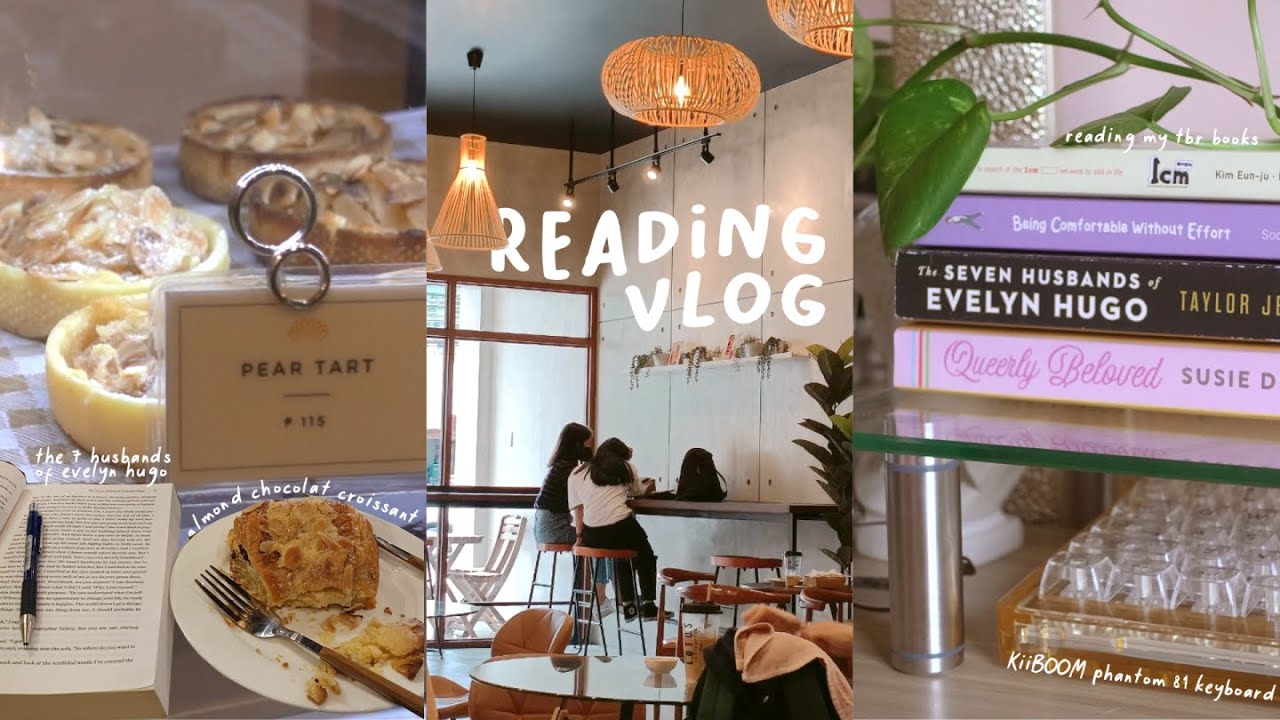 reading vlog 🌜reading my tbr books, visiting a new cafe, new keyboard ft. KiiBOOm