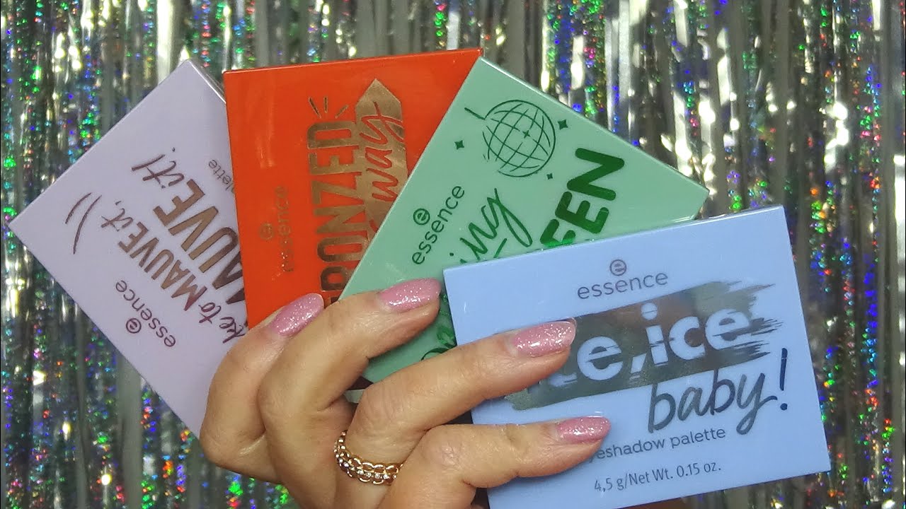 ✿ ESSENCE✿ małe paletki cz. I✿ Dancing Green✿ Ice, Ice Baby✿ SWATCHE✿ MAKIJAŻE✿
