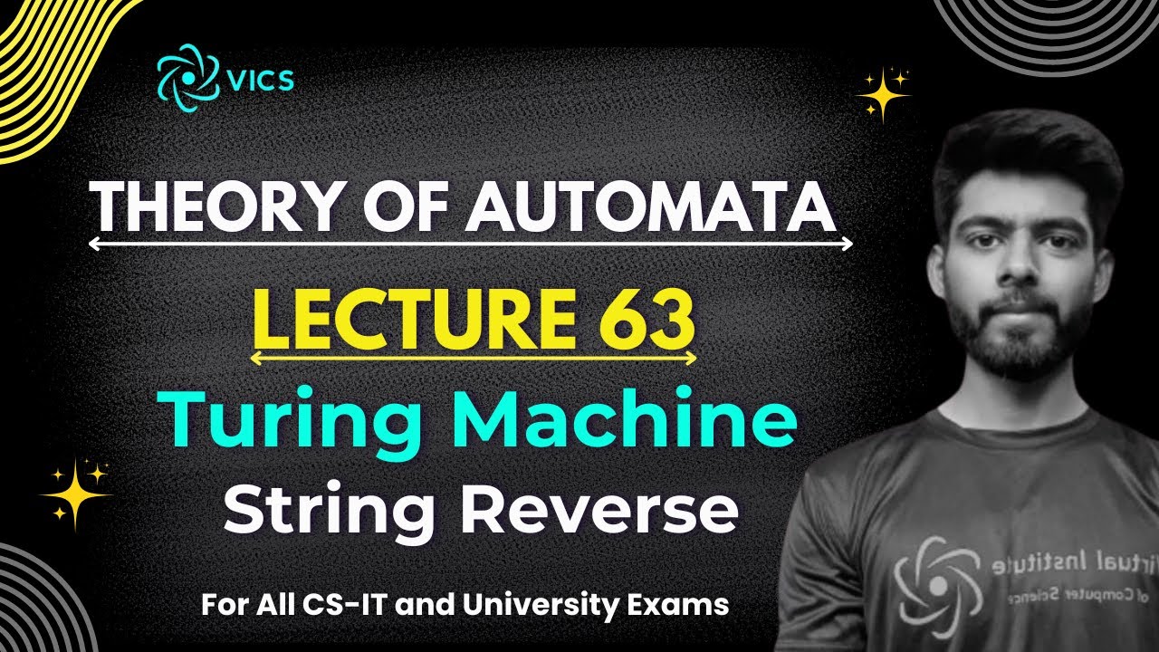 63- String Reverse Turing Machine | String Palindrome