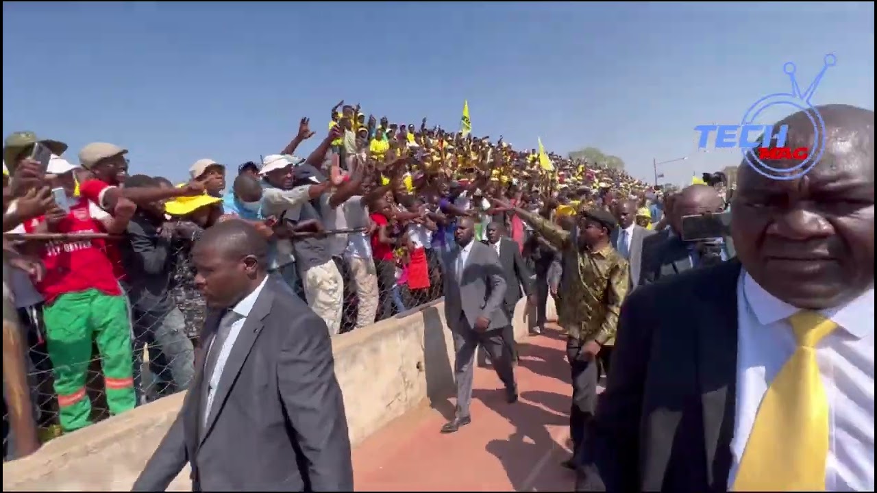 WatchNow: Nelson Chamisa makes a grand entry in Bulawayo White City Stadium Rally!