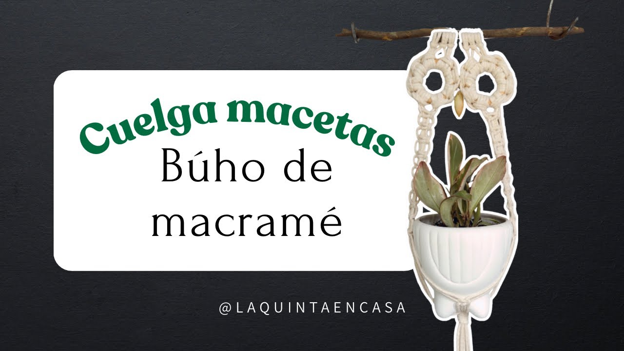 Cuelga macetas de macramé: Búho paso a paso  