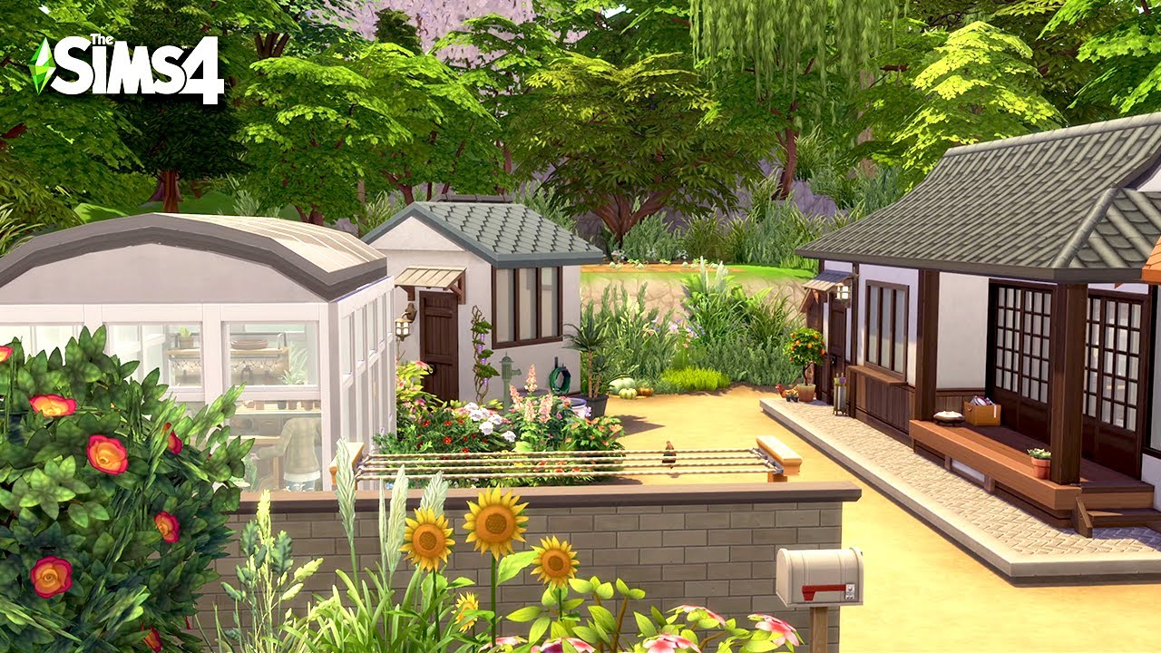 [심즈4 건축] 산 아래 시골집 Sims4 Speed Build NO CC Tiny Cottage under the Mountain in Korea