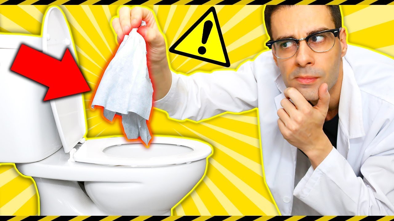 QUÉ OCURRE SI TIRAS TOALLITAS HÚMEDAS AL INODORO | Experimentos con Mike