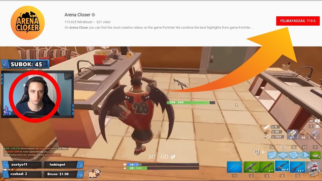SZEREPELTEM EGY 700.000 FELIRATKOZÓS FORTNITE CSATORNÁN!