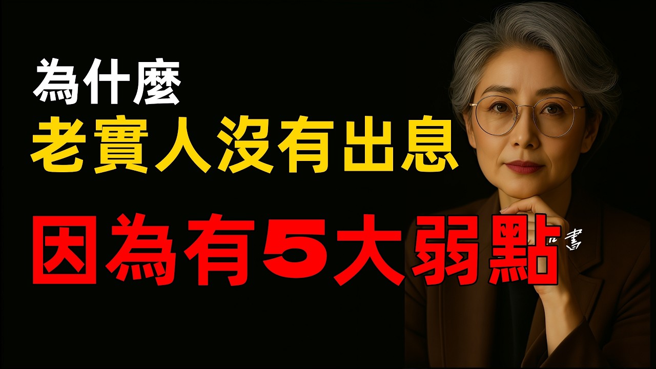 老實人身上這5種弱點，害你一輩子！|人性真相 |社會現實 |底層邏輯 |弱者思維 |燈下心語