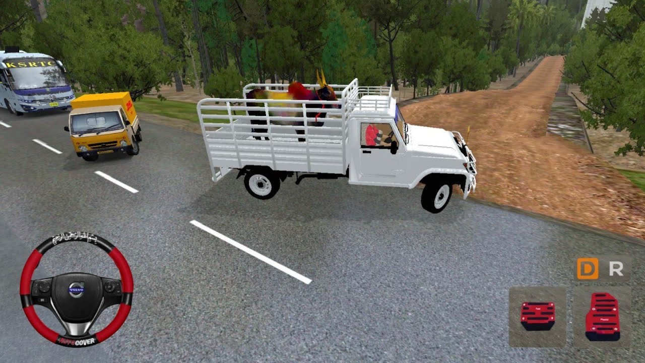 Mahindra Bolero Picup | Indian Traffic Off-road Driving Gameplay 😱 | Bus Simulator Indonesia Game
