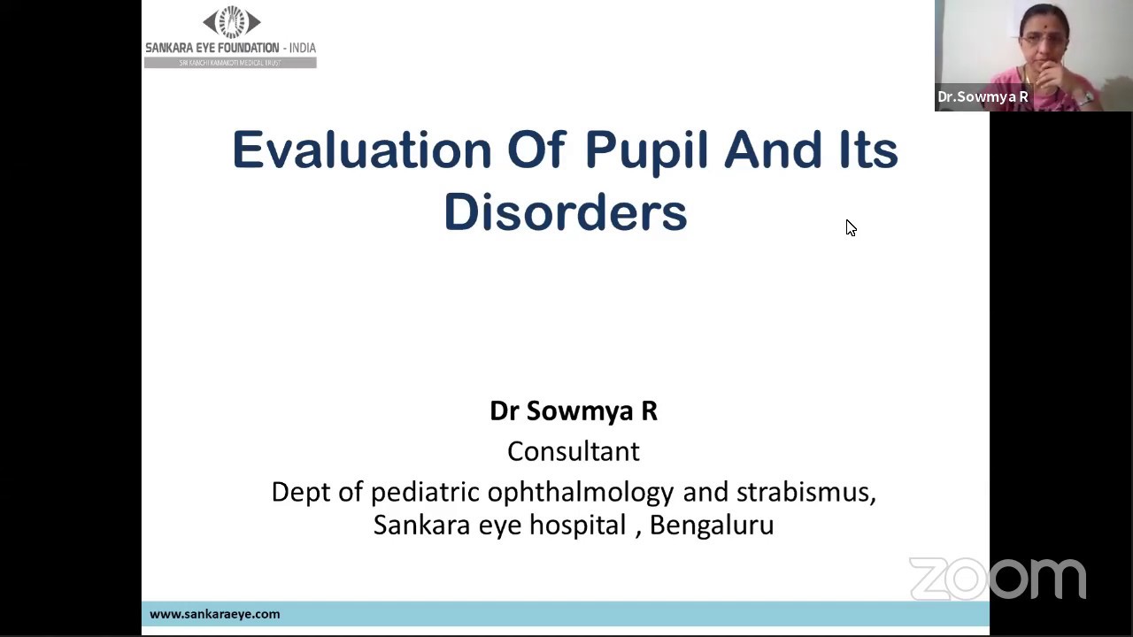 Pupil Evaluation Dr Sowmya Learn From the Masters - Sankara Academy of Vision