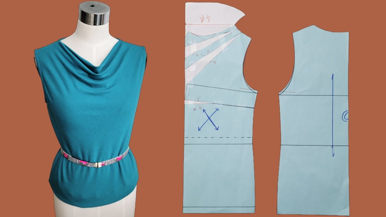 만들기 쉬운 카울넥 티셔츠 만들기 / Easy to make a cowl neck t-shirt