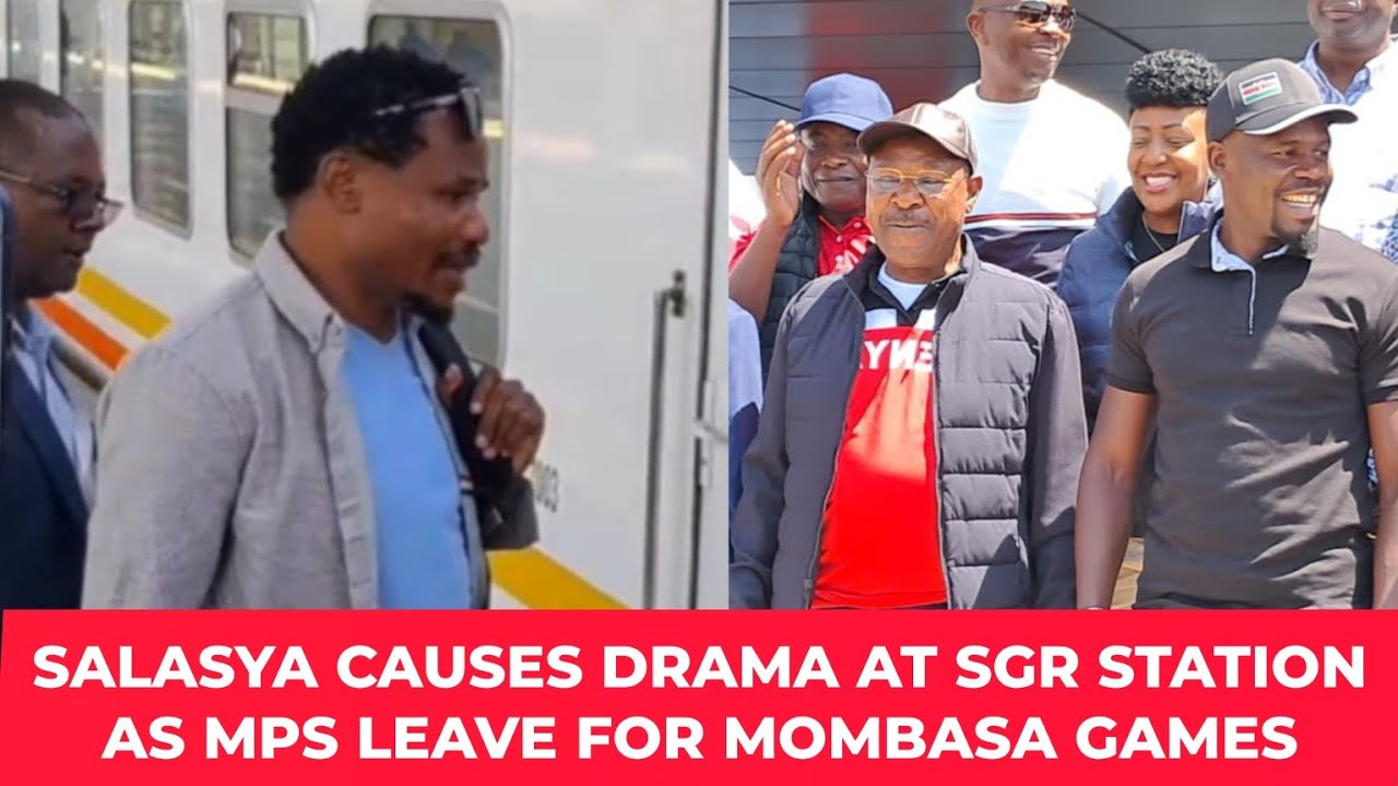 DRAMA AT SGR STATION AS MP PETER SALASYA IS KICKED OUT OF VIP SECTION AS THE MPS TRAVEL TO MOMBASA!