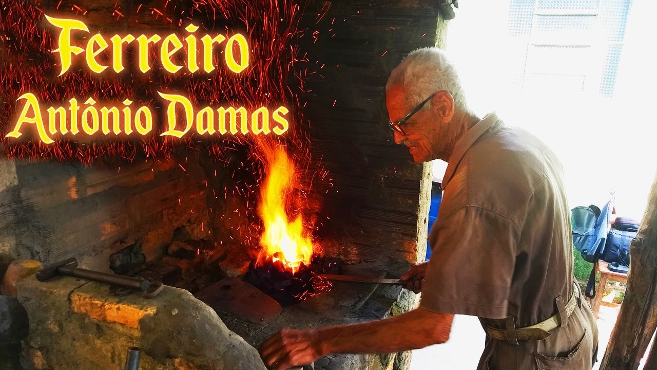 Ferreiro Antônio Damas - 94 anos dominando a arte de forjar.