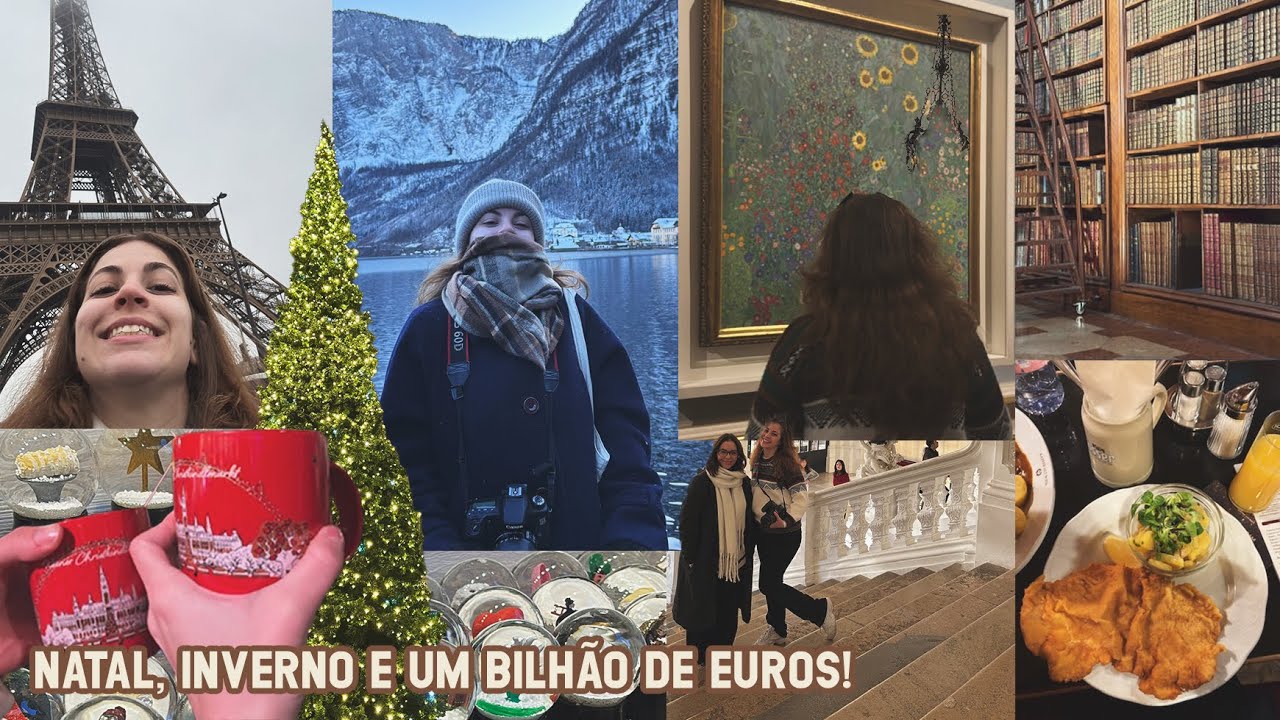 vlog rotina de viagem - natal em viena, áustria, paris e museus