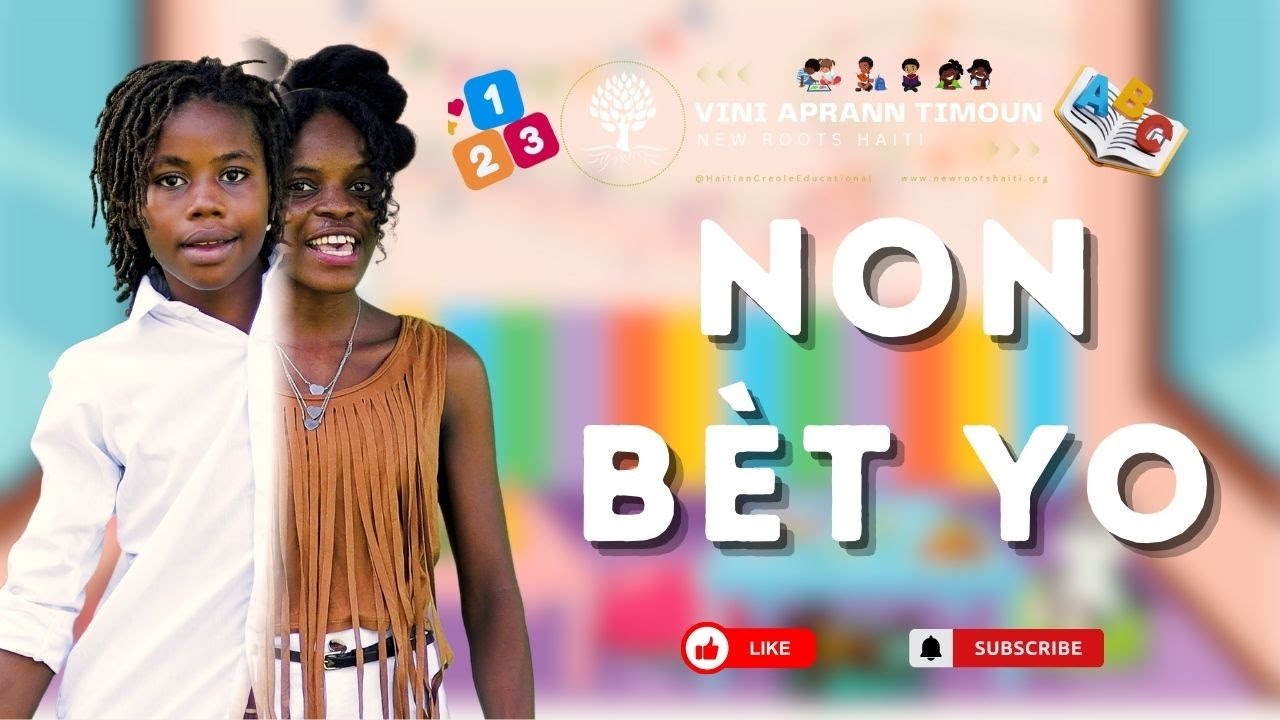 Non bèt yo, anglè ak kreyòl || Haitian Creole