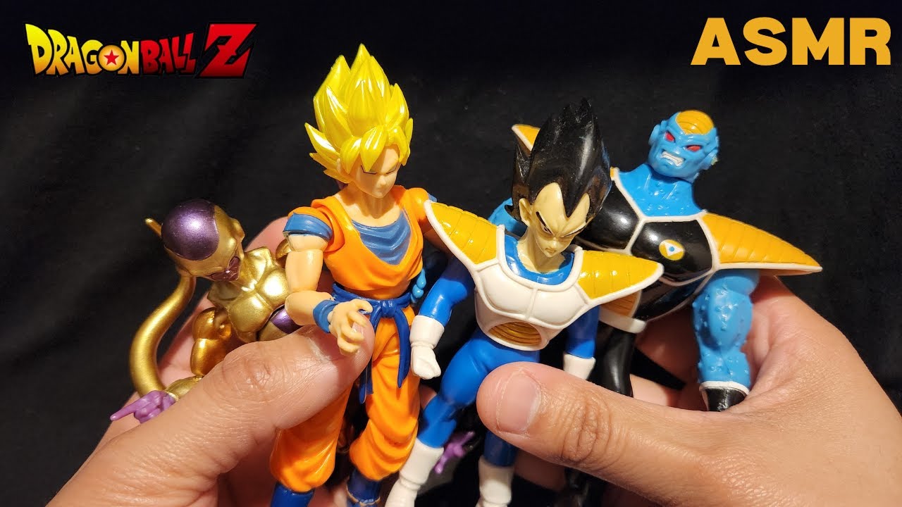 Playing with Dragon Ball Z Action figures! (ASMR) Mouth Sounds, KAW-POW sounds
