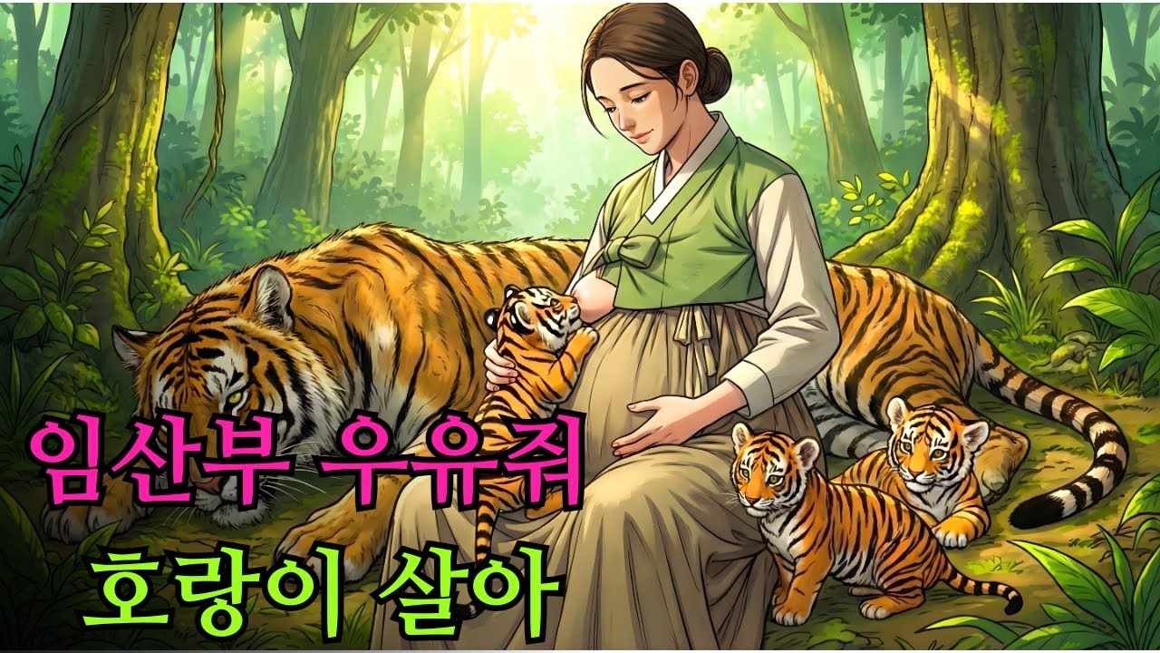 임신한 몸으로 깊은 숲을 헤쳐나가던 젊은 여성은 마법의 우유를 사용하여 호랑이 가족 전체를 되살렸습니다.|민담 |전설 |설화 |옛날이야기 |오디오북