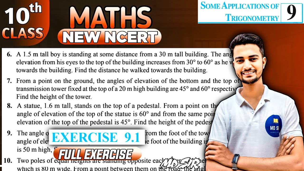 Class 10 Maths Chapter 9 | Some Application of Trigonometry | Exercise 9.1 Solutions