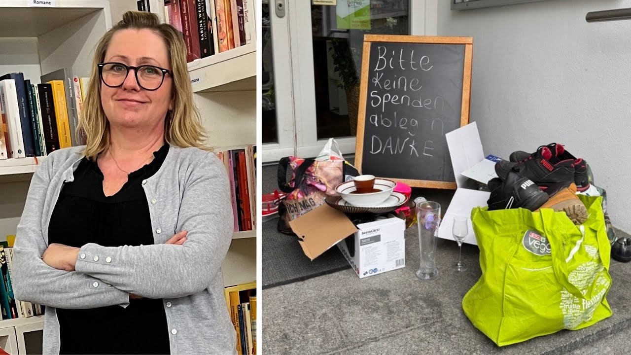Spendenchaos vor dem Laden: 