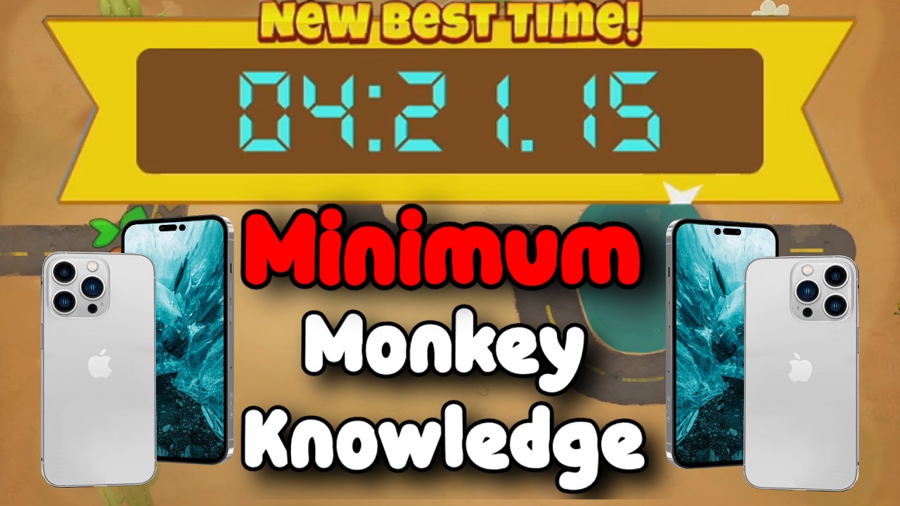 BTD6 Race Mobile Friendly Tutorial 📱 Minimum Monkey Knowledge 📱 Gun Game