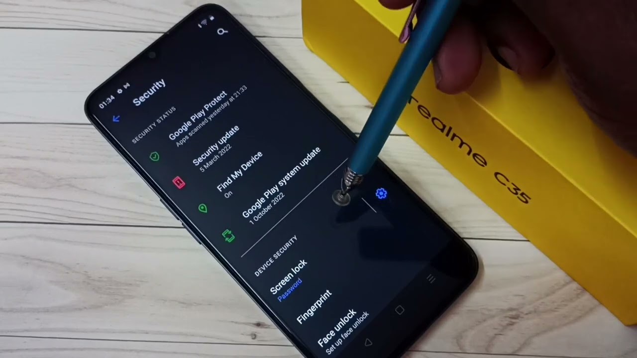 How to Remove Screen Lock Password in Realme C35