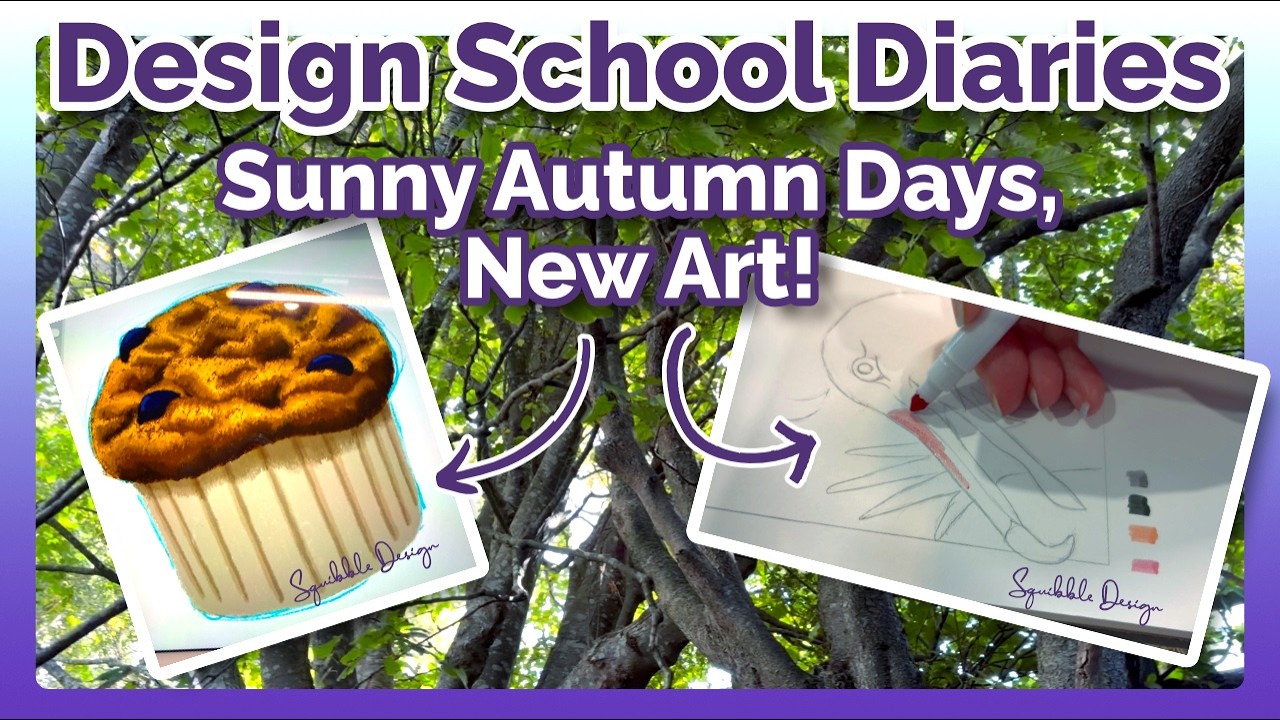Sunny Autumn Days at Uni, New Art, Library Visits! | Design School Diaries