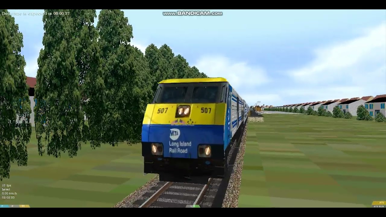 Openbve Openbve Lirr Dm30ac 8 cars Push-pull Arriving & Departing at Country life press