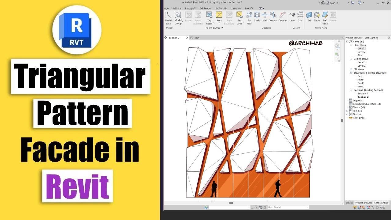 Revit Architecture Tutorial - Create Modern Triangle Facade Patterns
