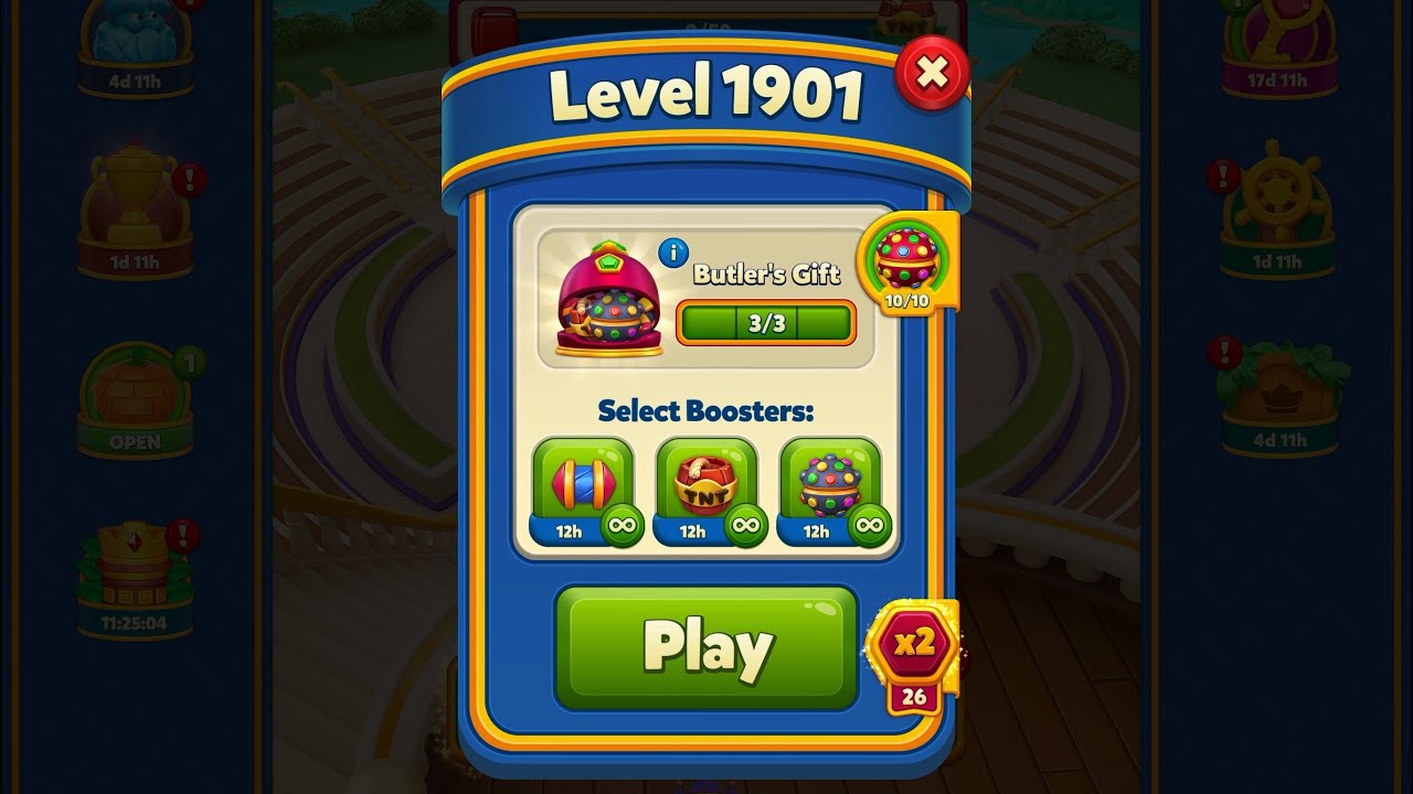 Royal Match - King Robert - Level 1901 to 1925 (express gameplay - 25 levels on single life)